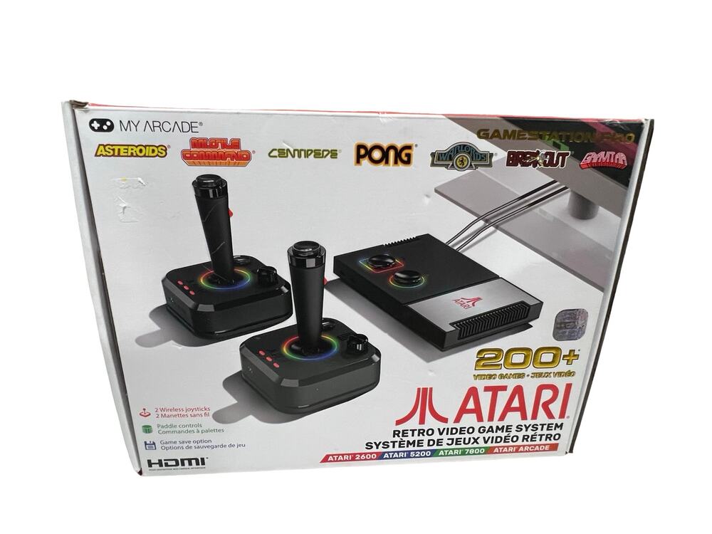 Atari Gamestation Pro My Arcade 200+ Games Console 2 Wireless Joysticks Boxed